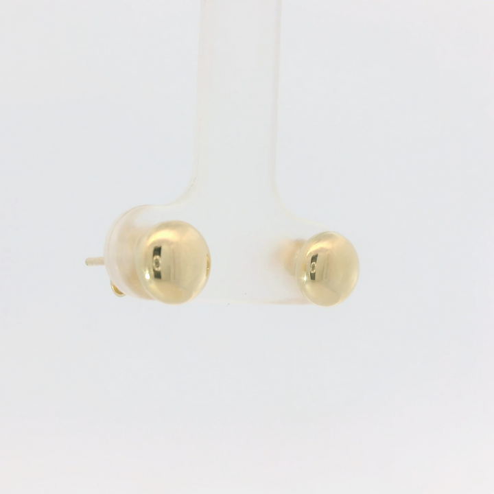 14KG Yellow Gold Polished Stud Earrings