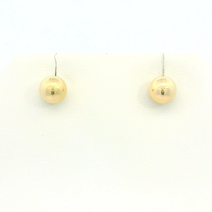 14KG Yellow Gold Polished Stud Earrings