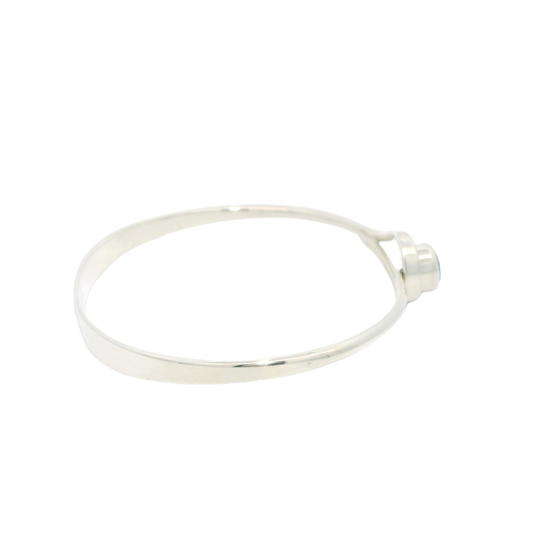 Sterling Silver Ed Levin Desire Bangle with Topaz