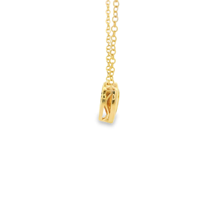 14K Yellow Gold Bezel Pendant with 1 Pear Citrine, 0.63 ct on a 16-18 inch Cable Chain