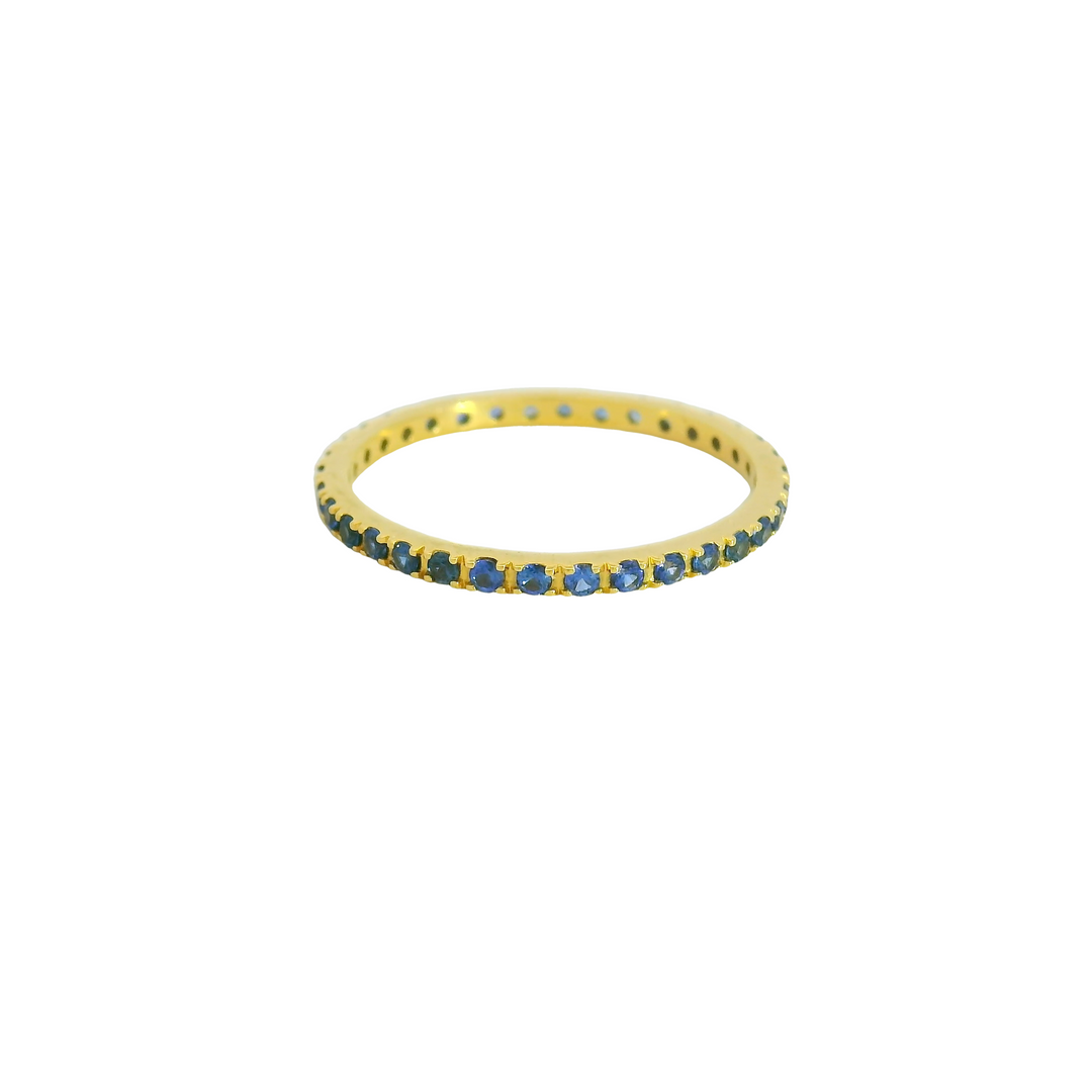 18K Yellow Gold 0.4Ct. Sapphire Eternity Ring