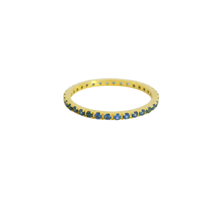 18K Yellow Gold 0.4Ct. Sapphire Eternity Ring
