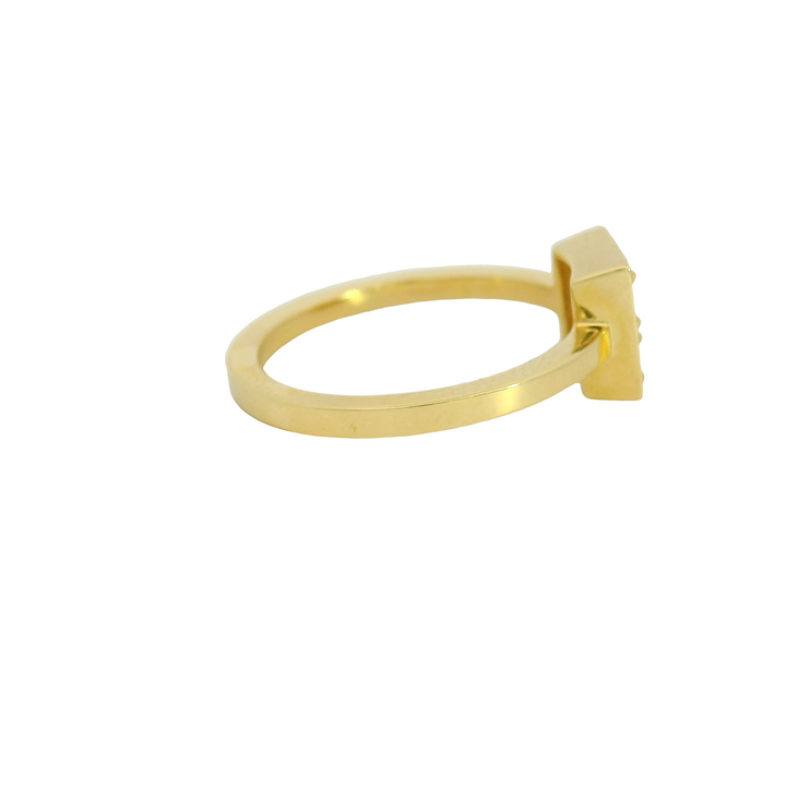 Marthaler Made 14K Yellow Gold Cluster Gemstone Ring set with 4 Garnets total stone weight measures ctw.