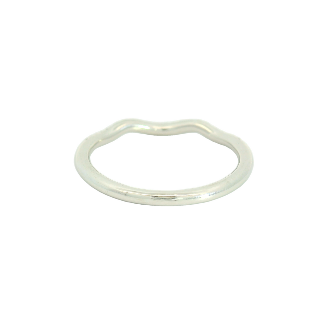14K White Gold Prong Set Anniversary Band set with 23 G/H SI1 - SI2 Diamonds total stone weight measures 0.11 ctw.