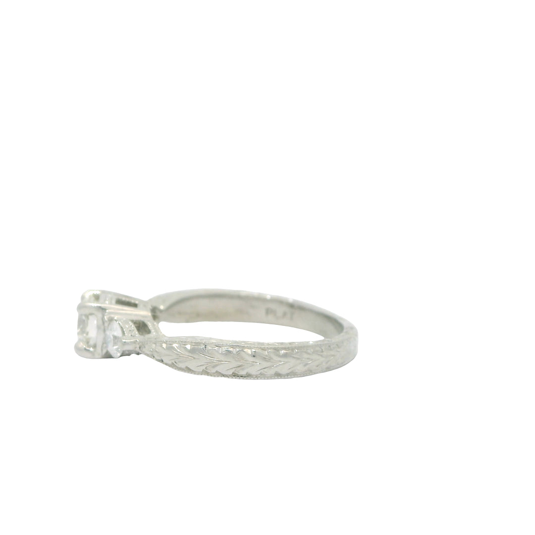 Estate Three Stone Diamond Engagement Ring