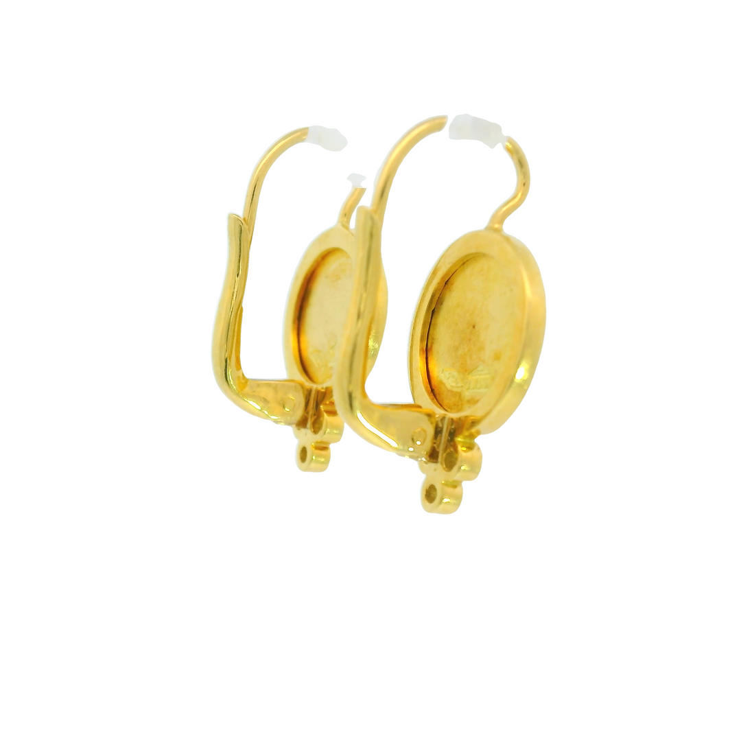 Estate 18KG Yellow Gold Earrings