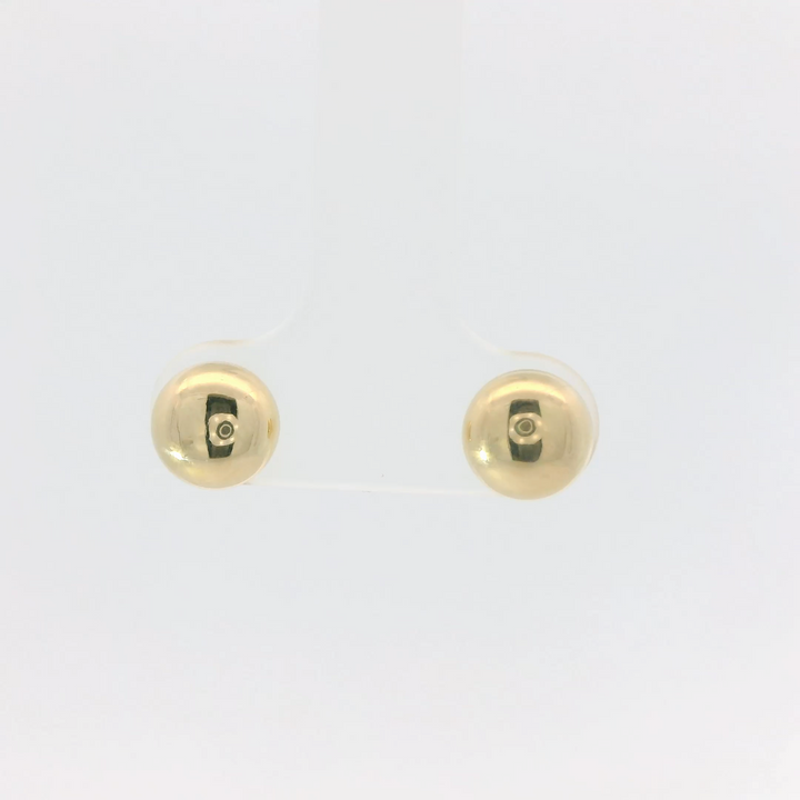 14KG Yellow Gold Polished Stud Earrings