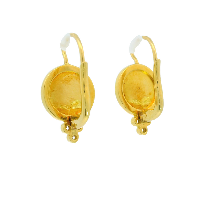 Estate 18KG Yellow Gold Earrings