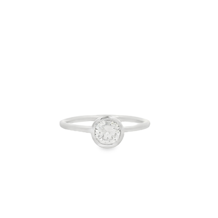 14KG White Gold 0.49ctw. Diamond Solitaire Engagement Ring