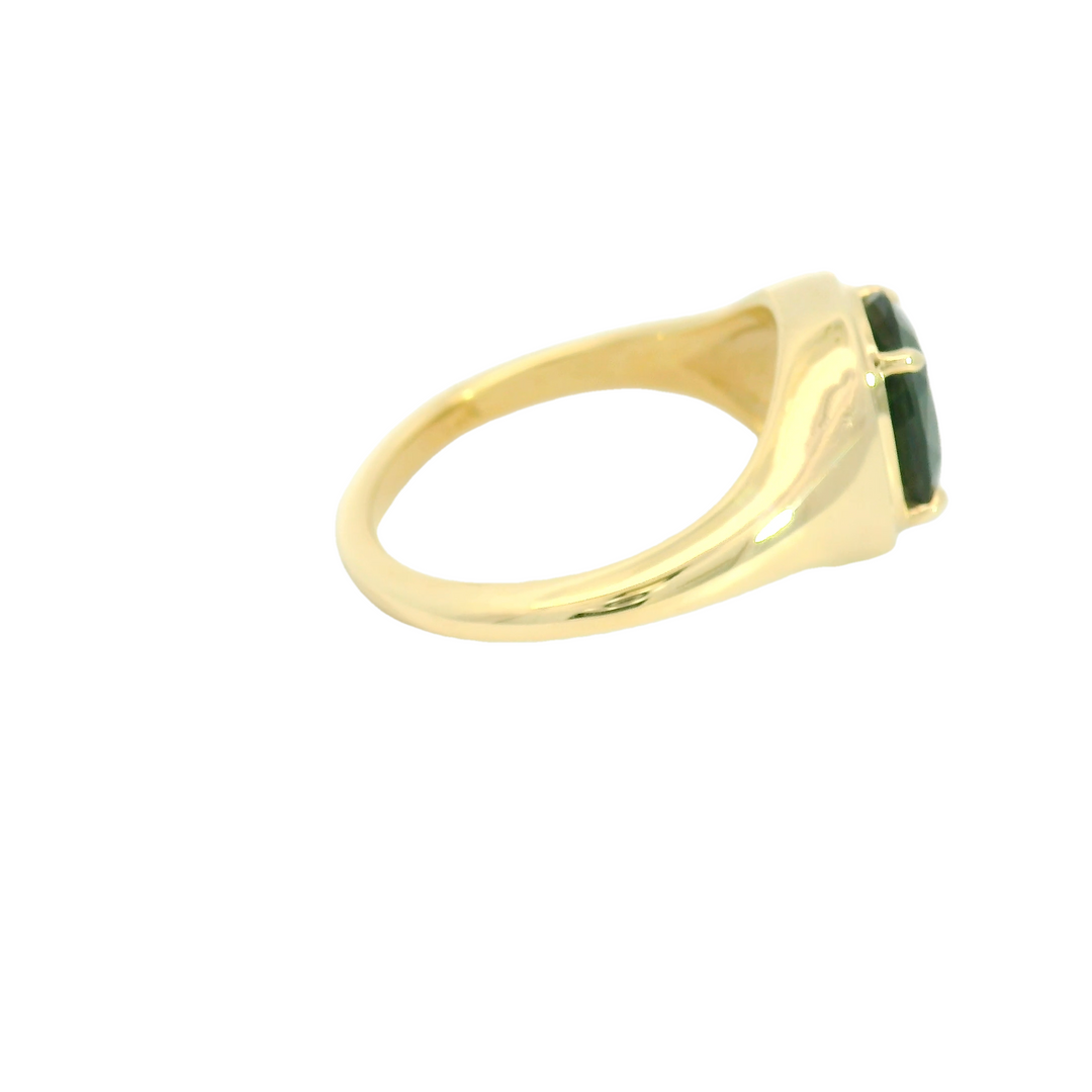 Marthaler Made 14K Yellow Gold Solitaire Gemstone Ring set with 1 Spinel total stone weight measures 2.08 ctw.