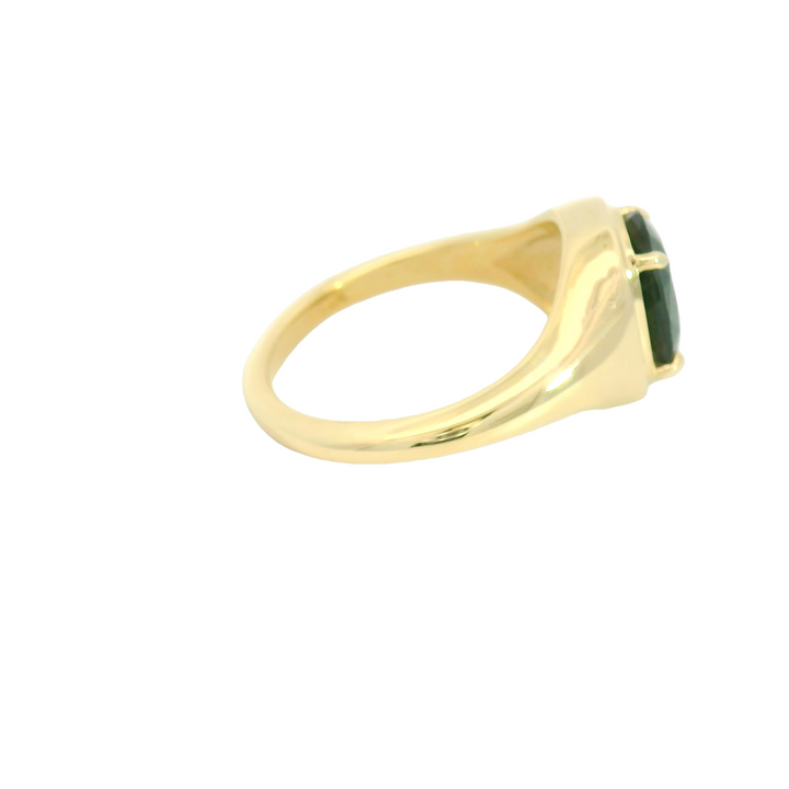 Marthaler Made 14K Yellow Gold Solitaire Gemstone Ring set with 1 Spinel total stone weight measures 2.08 ctw.