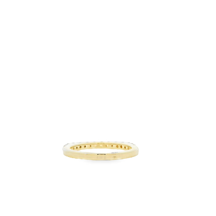 14K Yellow Gold Straight Band with 14 Round Citrines, 0.56 ctw