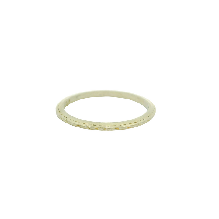 18KG White Gold knife Edge Estate Women's Wedding Bands Size 6.5