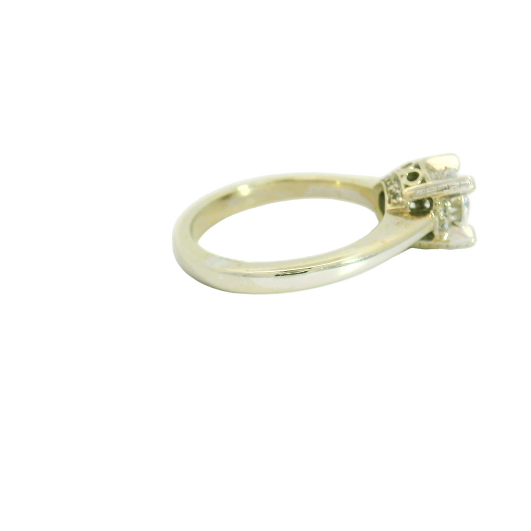14KG White Gold Semi Mount, Size 6.75 *center stone not included