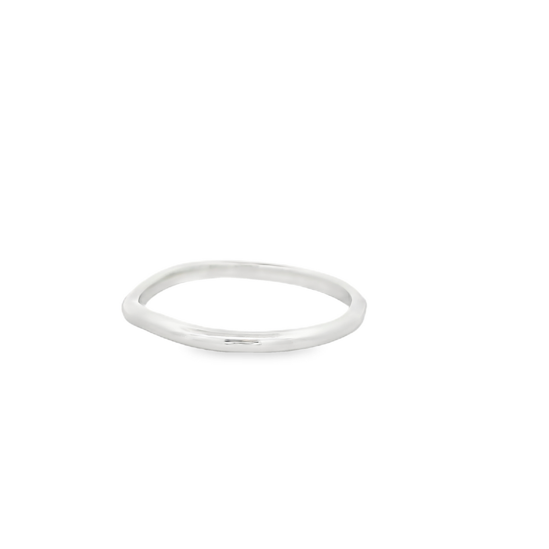 14K White Gold 1.8 mm Polished Estate Women's Wedding Band Size 7