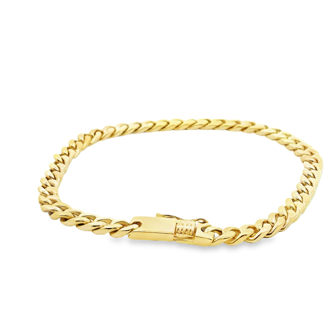 Estate 18K Yellow Gold Curb Bracelet, 8.5 inch