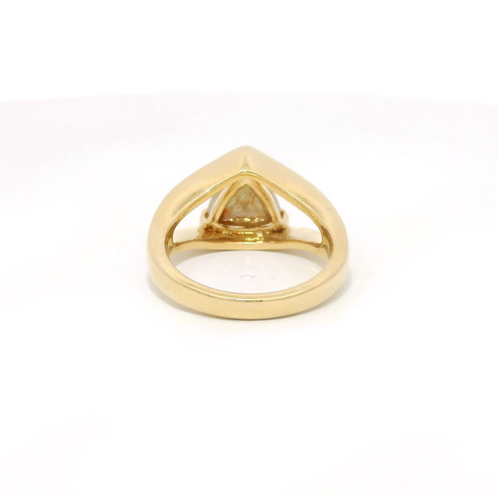14KG Yellow Gold 2.42ctw. Diamond Contemporary Solitaire Engagement Ring