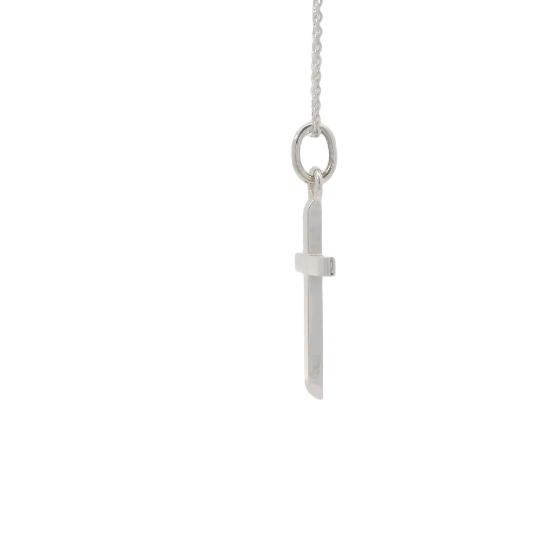 Marthaler Made 14KG White Gold Cross Pendant