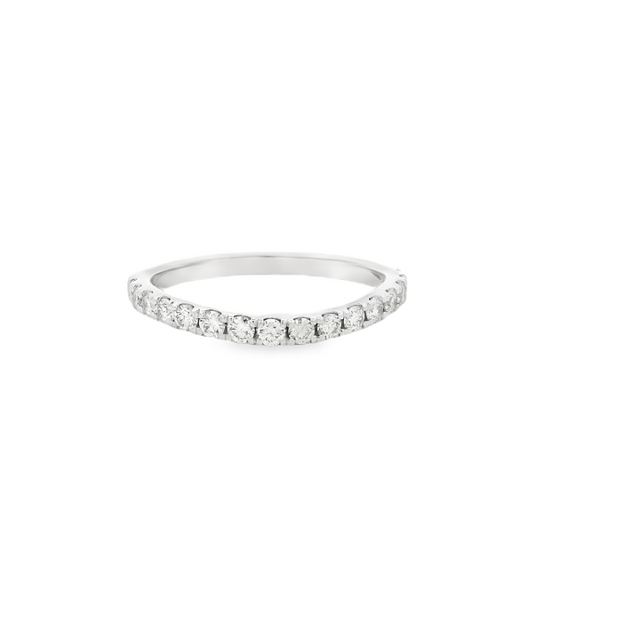 Marthaler Made 14KG White Gold 0.30ctw. Diamond Contour Anniversary Band