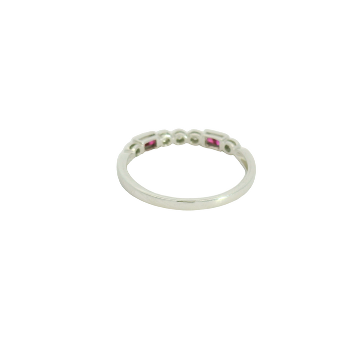 14KG White Gold Rubies Fashion Rings