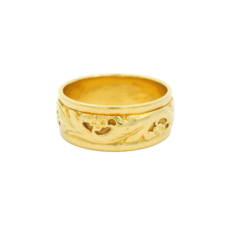 14KG Yellow Gold Estate Women's Wedding Bands Size 8.5