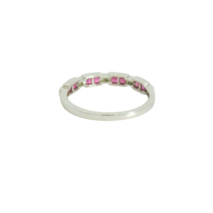 14KG White Gold Rubies Fashion Rings