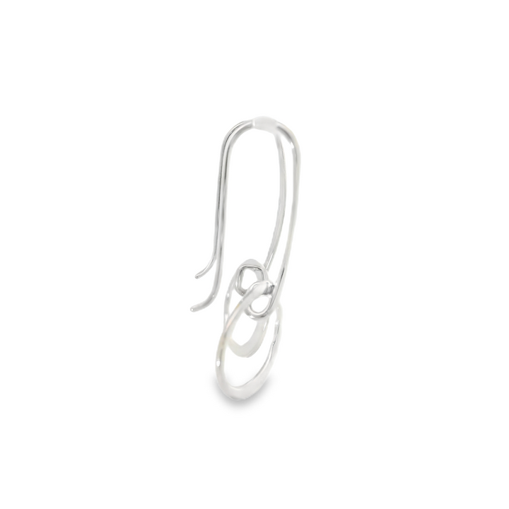 Sterling Silver Petite Elliptical Dangle Earrings by Ed Levin