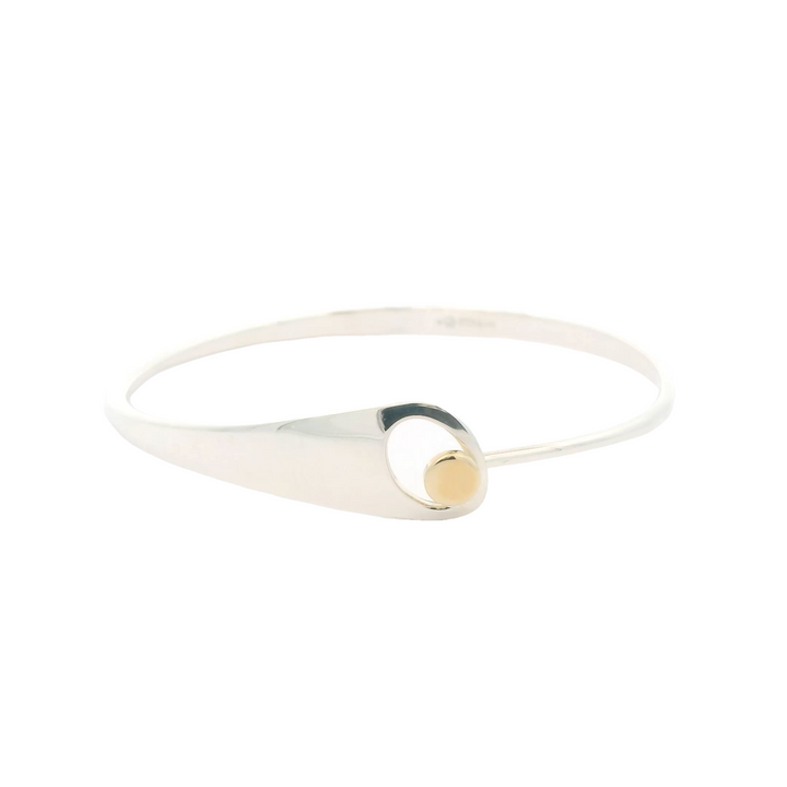 Ed Levin Sterling Silver Two Tone Jitterbug Bangle