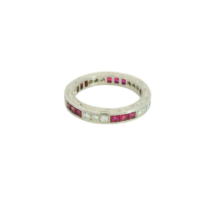 Ruby and Diamond Eternity Band