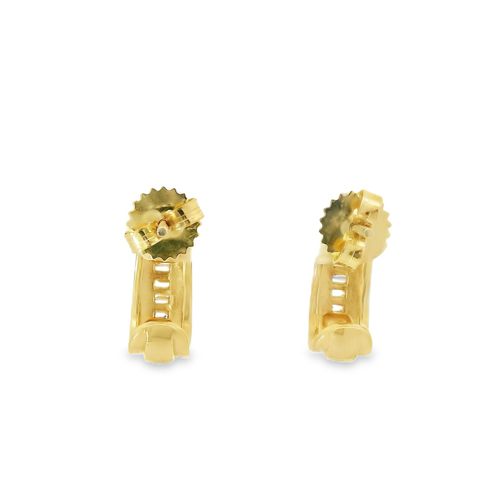 Estate 14KG Yellow Gold 0.41ctw. Diamond Hoop Earrings