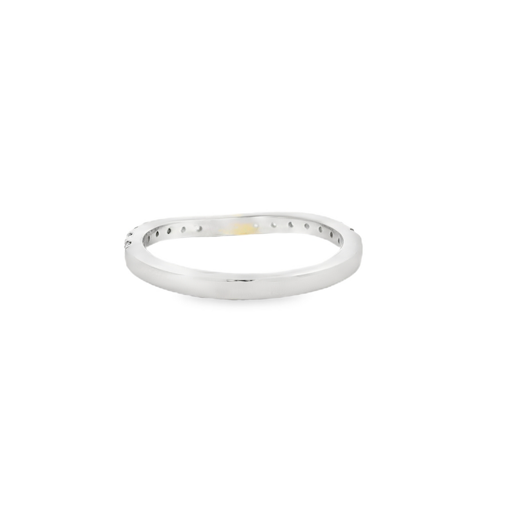 Marthaler Made 14KG White Gold 0.30ctw. Diamond Contour Anniversary Band