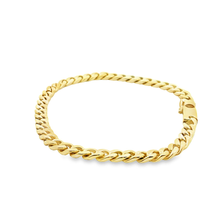 Estate 18K Yellow Gold Curb Bracelet, 8.5 inch