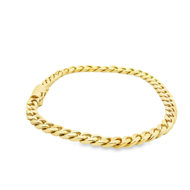 Estate 18K Yellow Gold Curb Bracelet, 8.5 inch