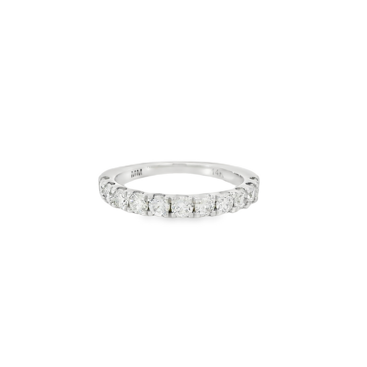 Marthaler Made 14KG White Gold 0.88ctw. Diamond Prong Set Anniversary Band