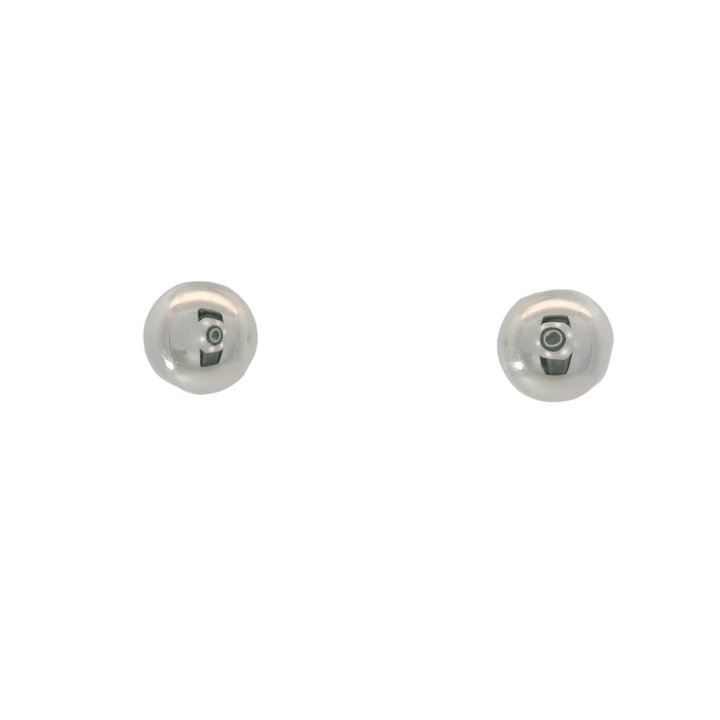 14KG White Gold Polished Stud Earrings