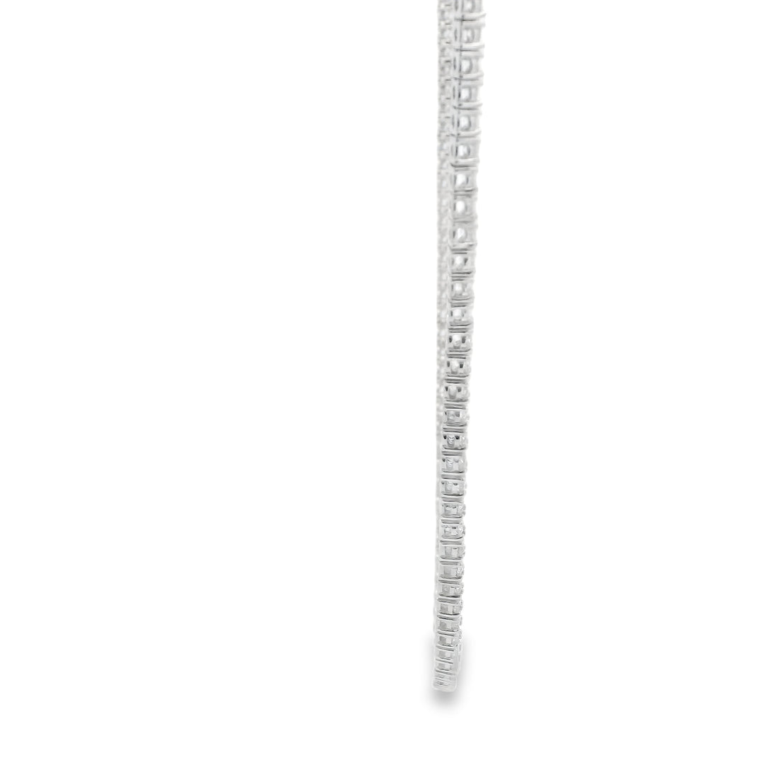 Platinum Diamond Tennis Necklace with 165 Round Diamonds, 11.85 ctw, 18 inches