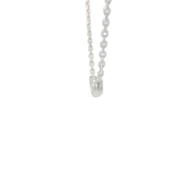 14KG White Gold Estate Stationary Diamond Pendant on a chain