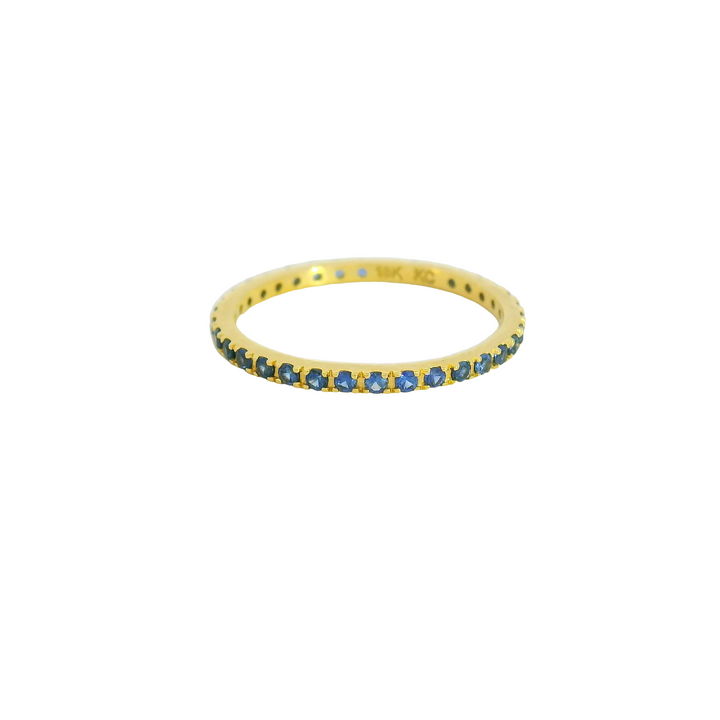 18K Yellow Gold 0.4Ct. Sapphire Eternity Ring