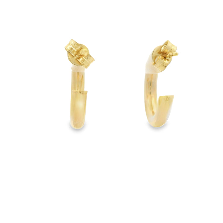 14K Yellow Gold Polished Hoop Earrings