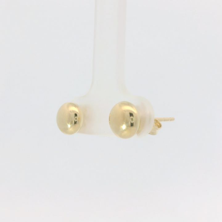 14KG Yellow Gold Polished Stud Earrings