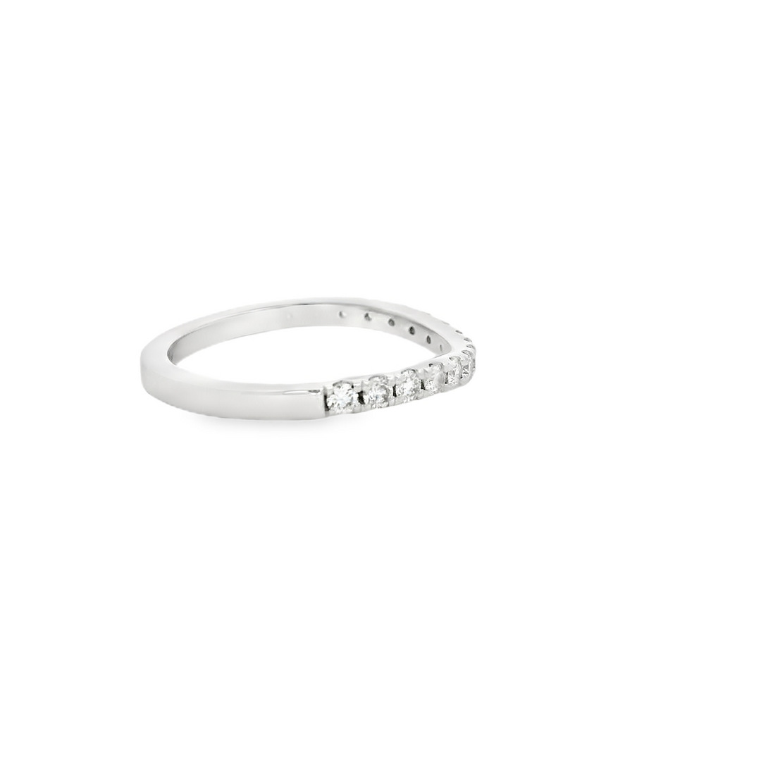 Marthaler Made 14KG White Gold 0.30ctw. Diamond Contour Anniversary Band