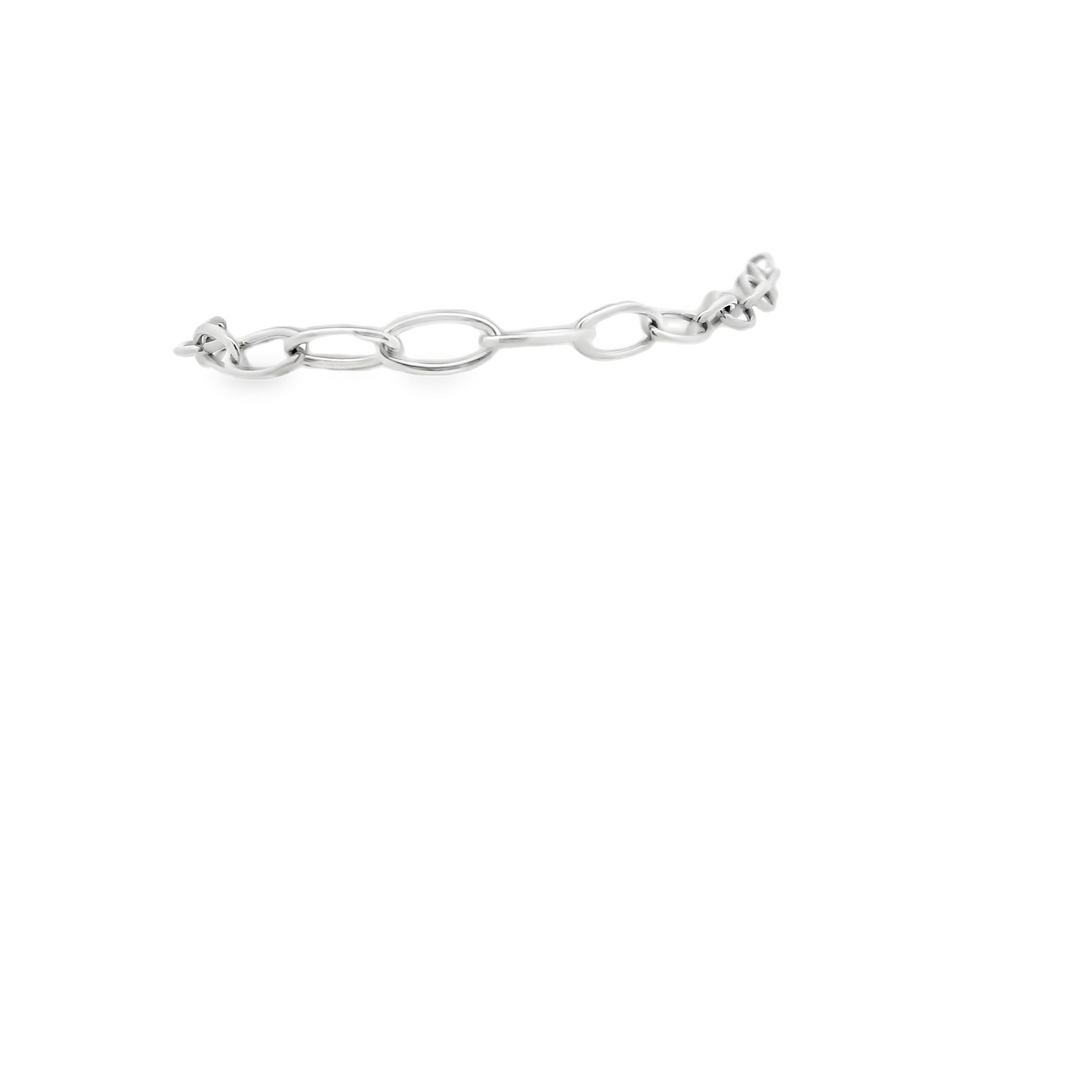 Marthaler Made 7.5 inch 14KG White Gold Open Link Bracelet