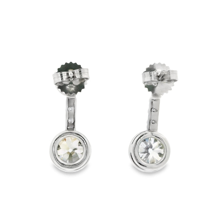 Marthaler Made 14K White Gold Estate 3.00 ctw. Diamond Drop Earrings