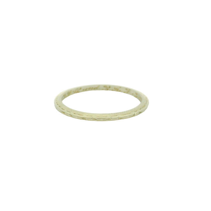 18KG White Gold knife Edge Estate Women's Wedding Bands Size 6.5