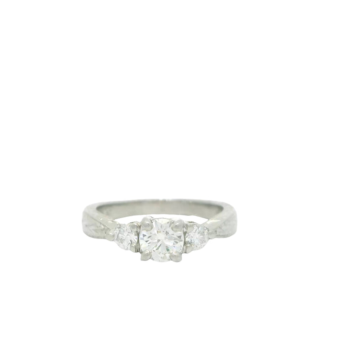 Estate Three Stone Diamond Engagement Ring