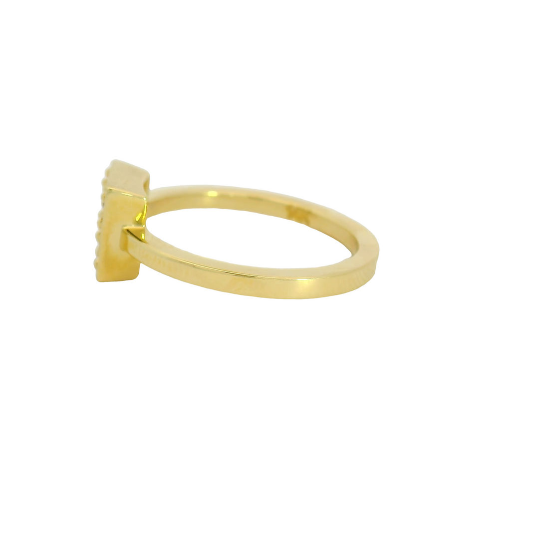 Marthaler Made 14K Yellow Gold Cluster Gemstone Ring set with 4 Garnets total stone weight measures ctw.