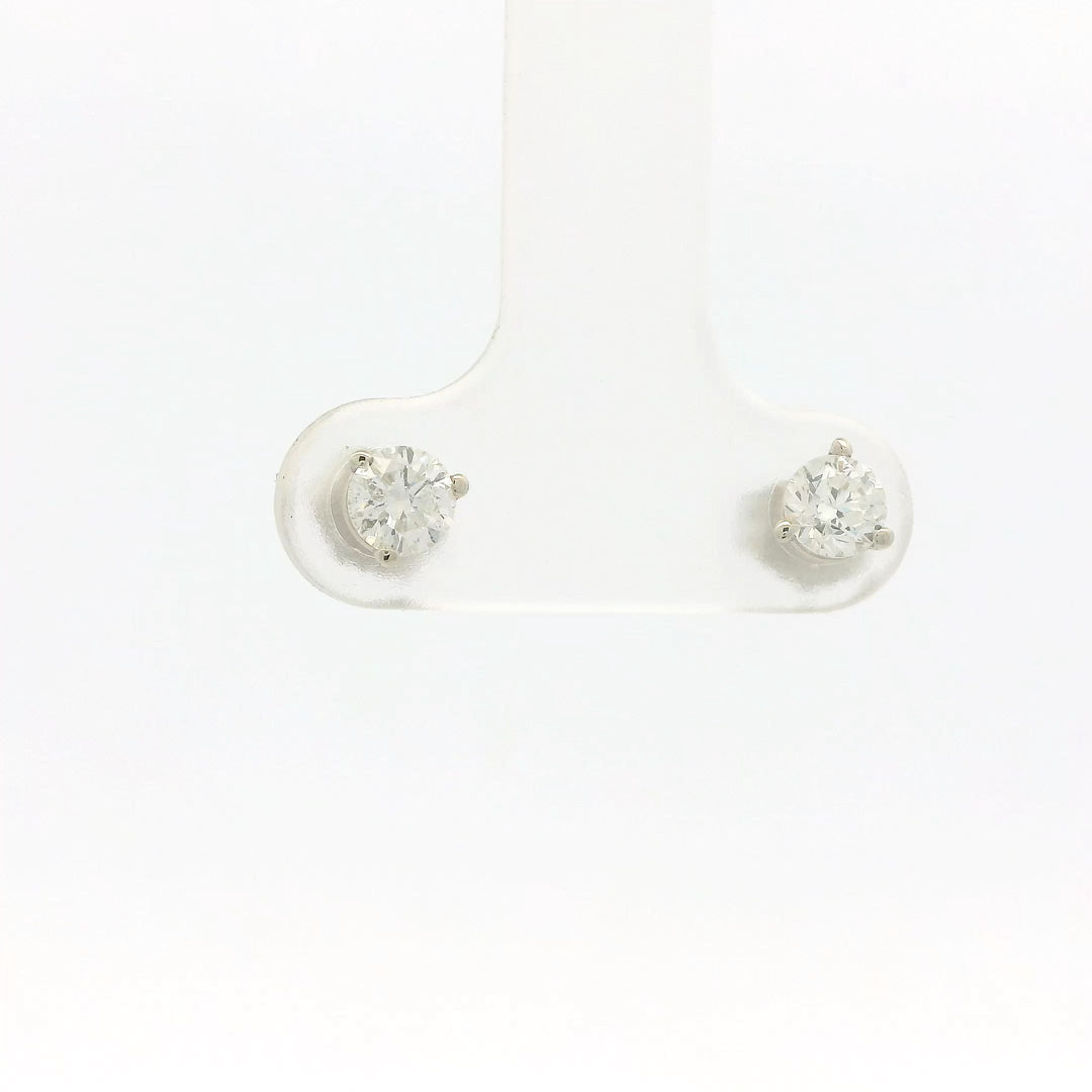14KG White Gold 0.26 ctw. Diamond Stud Earrings