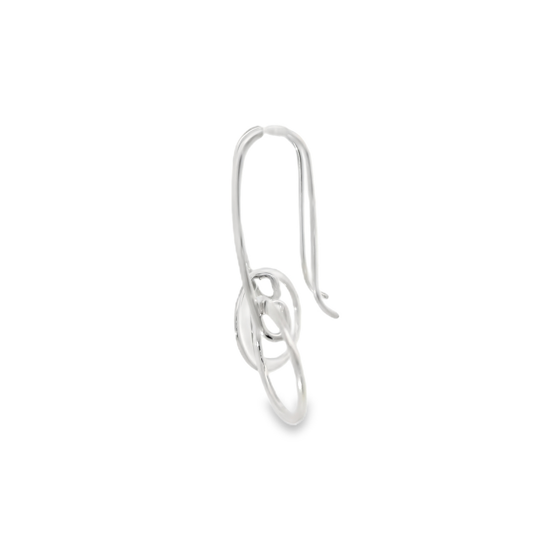 Sterling Silver Petite Elliptical Dangle Earrings by Ed Levin