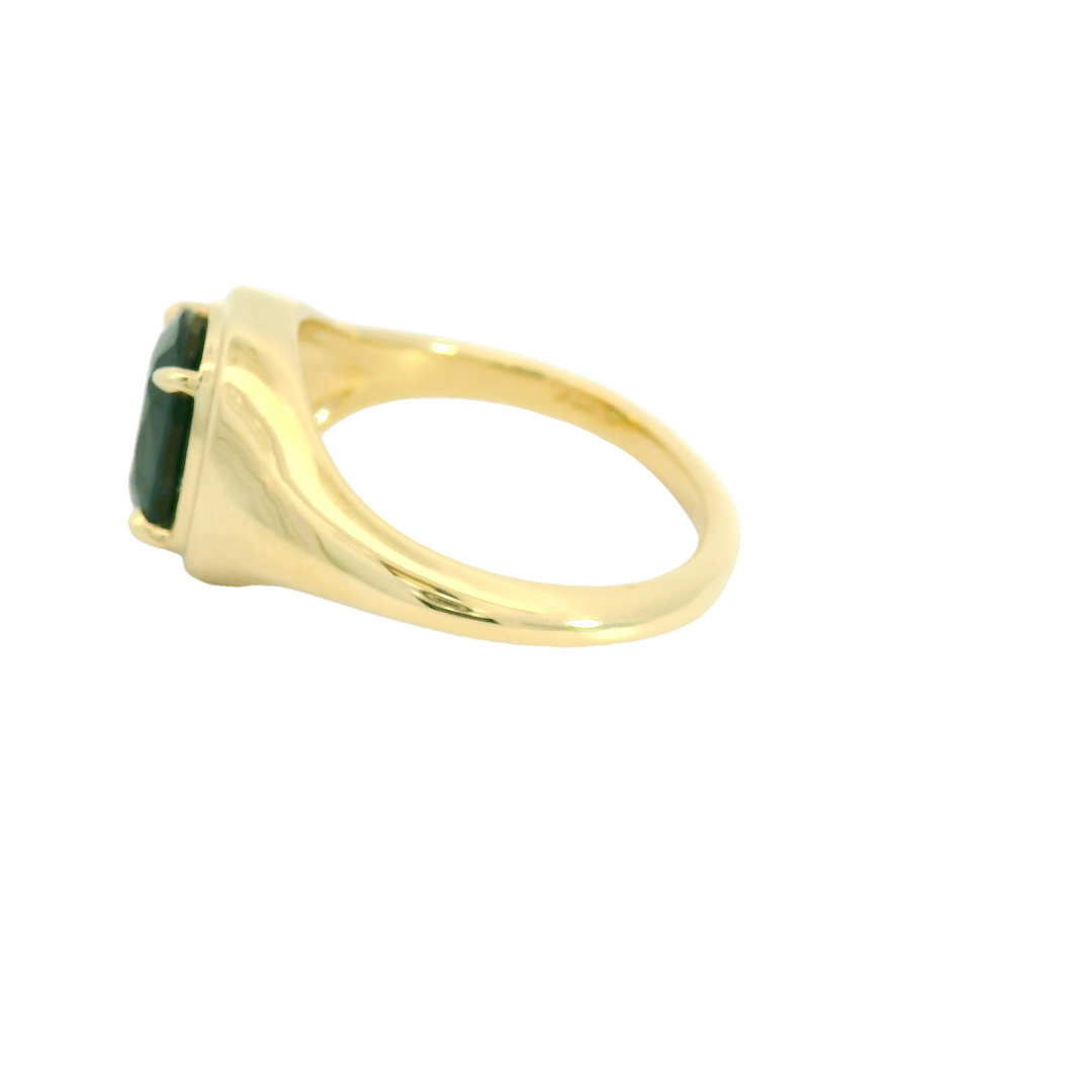 Marthaler Made 14K Yellow Gold Solitaire Gemstone Ring set with 1 Spinel total stone weight measures 2.08 ctw.
