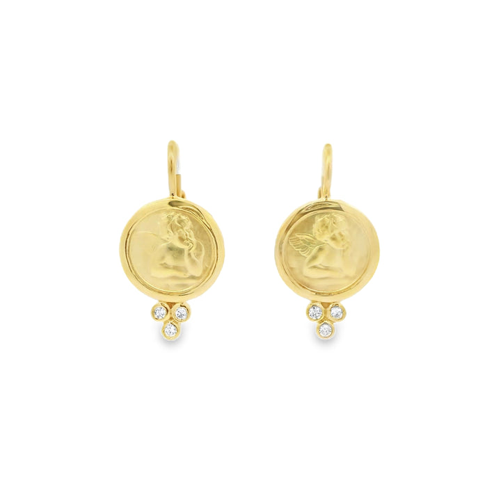 Estate 18K Yellow Gold Earrings